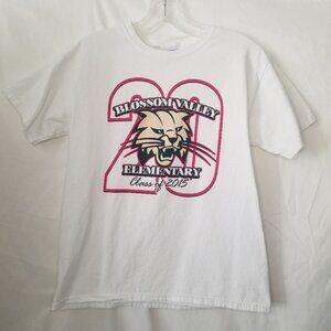2015 Blossom Valley Elementary Youth L White Short Sleeve T-Shirt El Cajon, CA